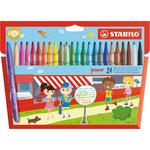 STABILO Power colouring pens wallet of 24 assorted colours