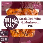 Higgidy Steak, Mushroom & Red Wine Pie