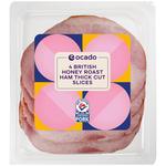 Ocado British Honey Roast Ham 4 Slices Thick Cut No Added Water