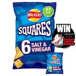 Walkers Squares Salt & Vinegar Multipack Snacks