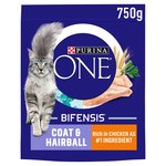 Purina One Coat and Hairball Chicken Dry Cat Food 